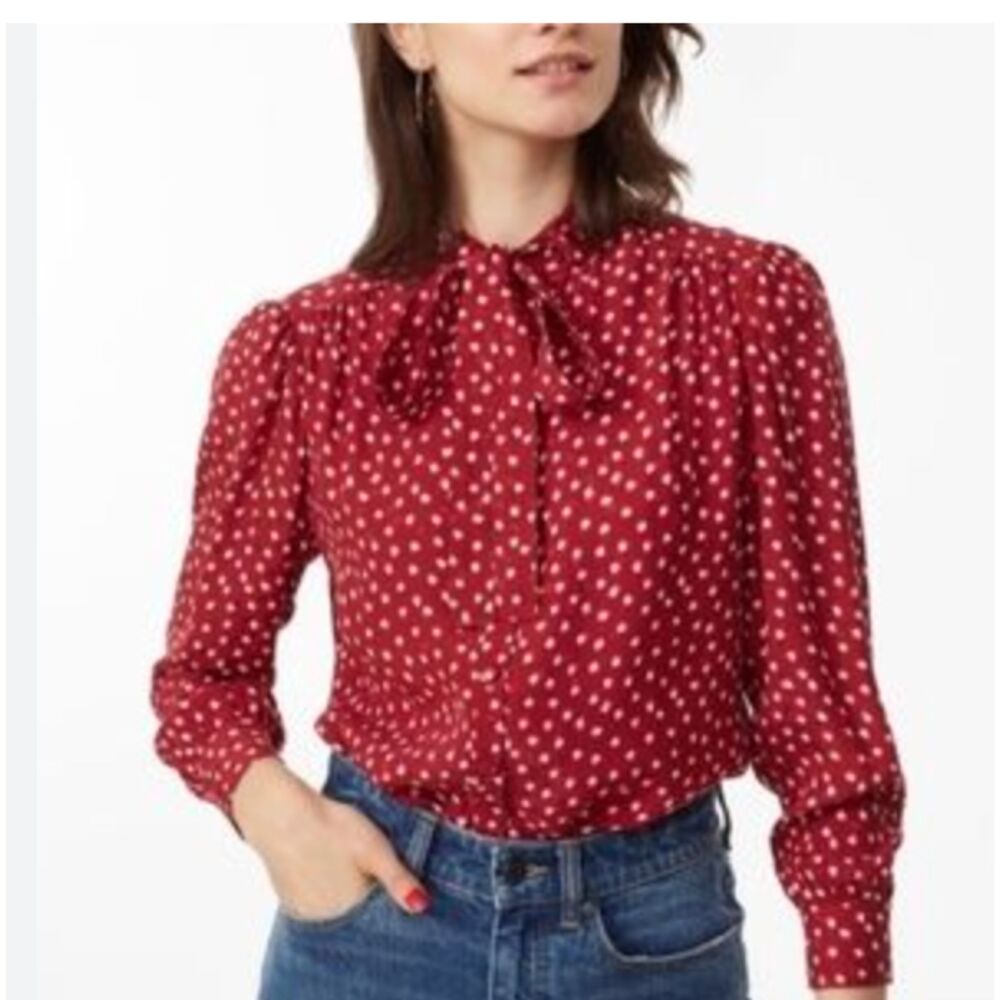 Rebecca Taylor blurry heart silk top